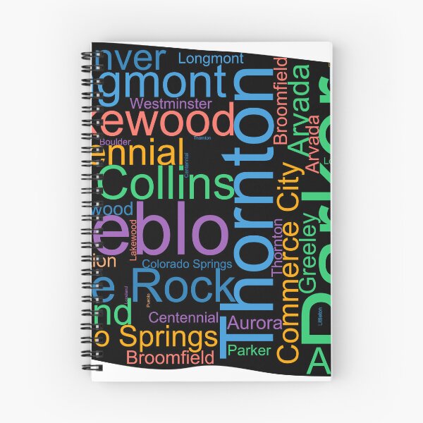 Item preview, Colorado Word Art With Cities designed and sold by TheIconSmith.