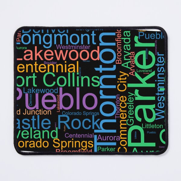 Item preview, Colorado Word Art With Cities designed and sold by TheIconSmith.