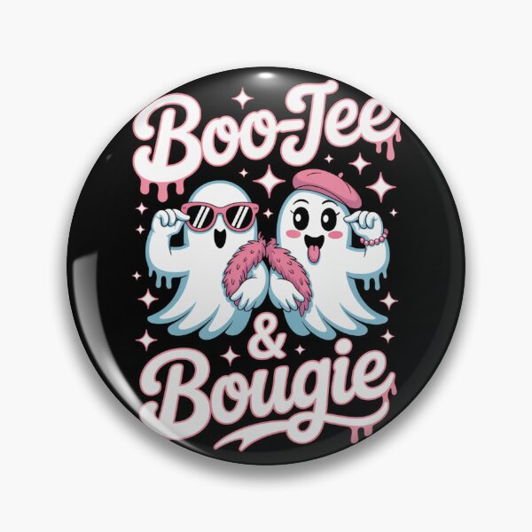 Item preview, Boo-Jee & Bougie Pink Ghost T-Shirt | Cute Pastel Halloween Spooky Season Apparel designed and sold by DarylWelsh2024.