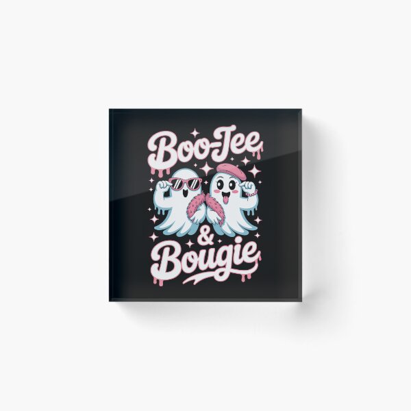 Item preview, Boo-Jee & Bougie Pink Ghost T-Shirt | Cute Pastel Halloween Spooky Season Apparel designed and sold by DarylWelsh2024.