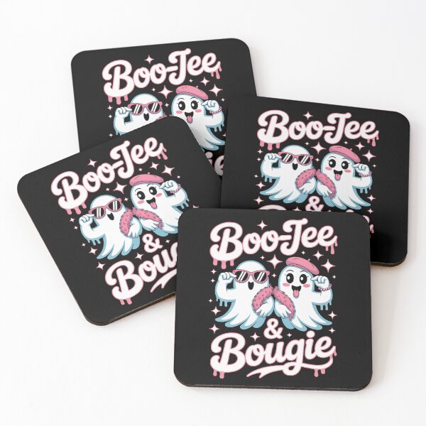 Item preview, Boo-Jee & Bougie Pink Ghost T-Shirt | Cute Pastel Halloween Spooky Season Apparel designed and sold by DarylWelsh2024.