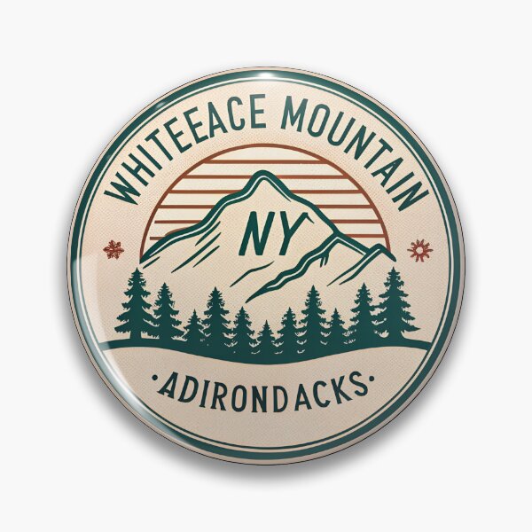 Item preview, Whiteface Mountain New York Retro Travel Badge | Adirondacks Ski Resort  designed and sold by VividOrganica.