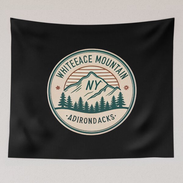 Item preview, Whiteface Mountain New York Retro Travel Badge | Adirondacks Ski Resort  designed and sold by VividOrganica.