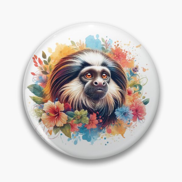 Item preview, A beautiful marmoset with various leaves and colorful flowers designed and sold by Marcoshop10.