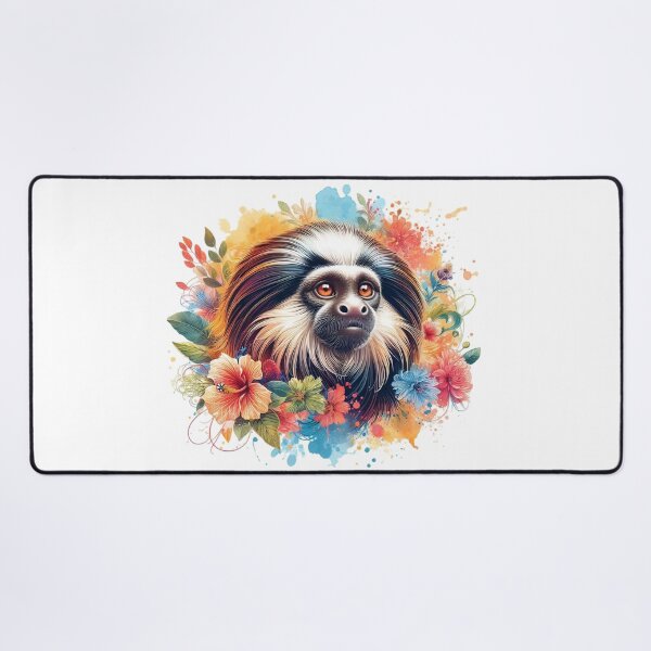Item preview, A beautiful marmoset with various leaves and colorful flowers designed and sold by Marcoshop10.