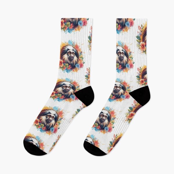 Item preview, A beautiful marmoset with various leaves and colorful flowers designed and sold by Marcoshop10.