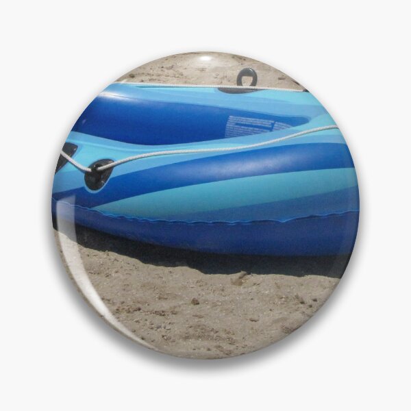 Item preview, Blue Inflatable Raft on Sunny Beach, Ideal for Summer Fun and Relaxation designed and sold by Nmallia.