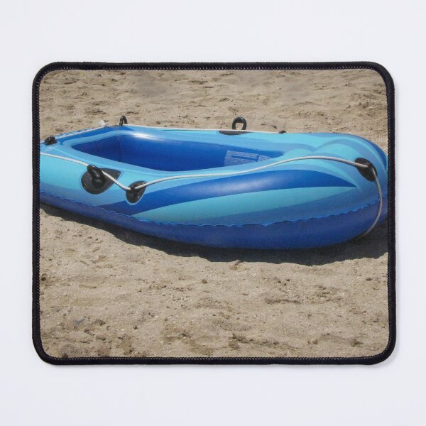 Item preview, Blue Inflatable Raft on Sunny Beach, Ideal for Summer Fun and Relaxation designed and sold by Nmallia.