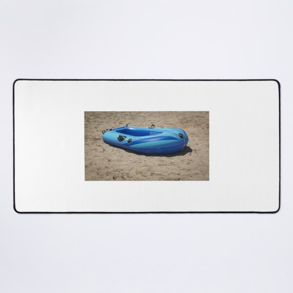 Item preview, Blue Inflatable Raft on Sunny Beach, Ideal for Summer Fun and Relaxation designed and sold by Nmallia.