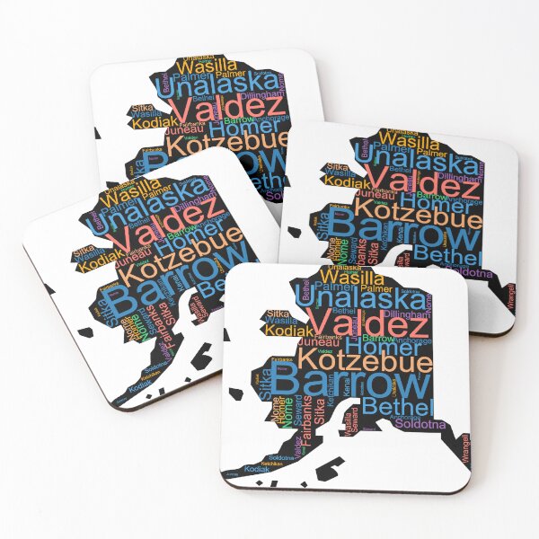 Item preview, Alaska Word Art With Cities designed and sold by TheIconSmith.