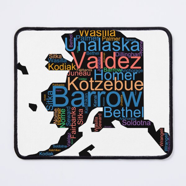Item preview, Alaska Word Art With Cities designed and sold by TheIconSmith.