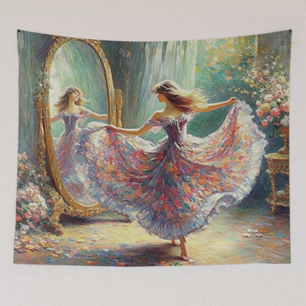Item preview, А young dancer looking into a mirror. designed and sold by aleksandr13.