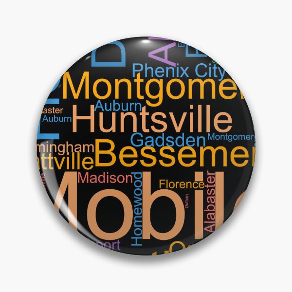 Item preview, Alabama Word Art With Cities designed and sold by TheIconSmith.
