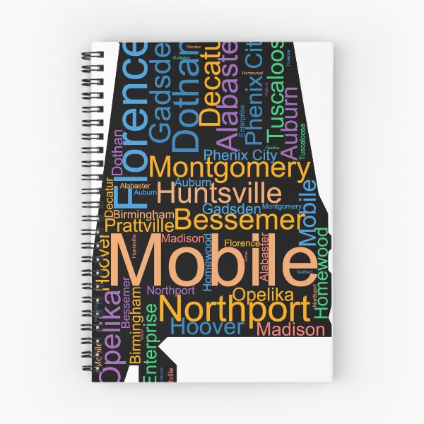 Item preview, Alabama Word Art With Cities designed and sold by TheIconSmith.