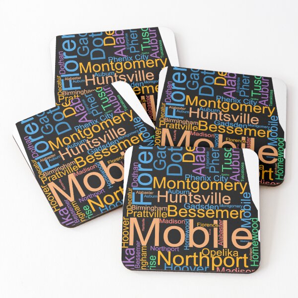 Item preview, Alabama Word Art With Cities designed and sold by TheIconSmith.