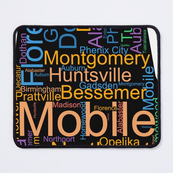 Item preview, Alabama Word Art With Cities designed and sold by TheIconSmith.