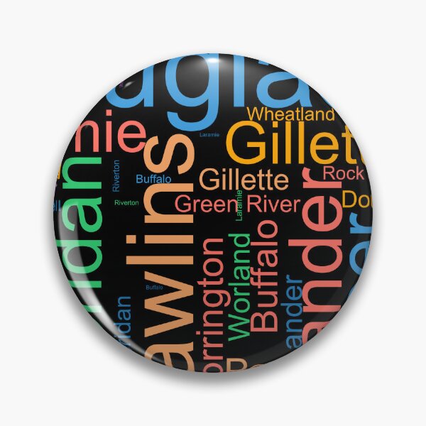 Item preview, Wyoming Word Art With Cities designed and sold by TheIconSmith.