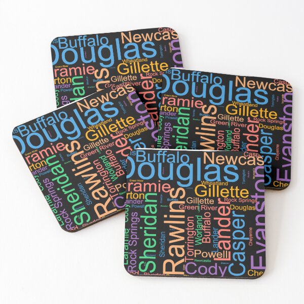 Item preview, Wyoming Word Art With Cities designed and sold by TheIconSmith.