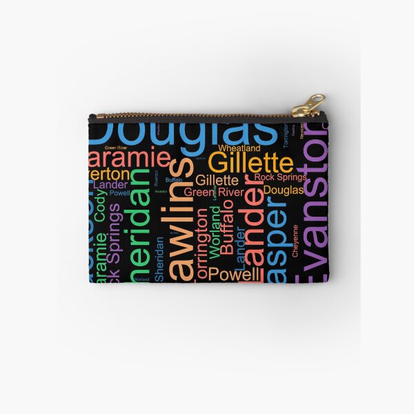 Item preview, Wyoming Word Art With Cities designed and sold by TheIconSmith.
