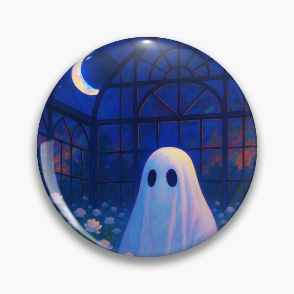 Item preview, Moonlit Greenhouse Ghost – White Roses beneath the Crescent Sky designed and sold by EmeraldeaArt.