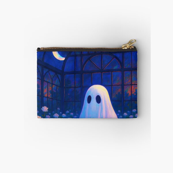 Item preview, Moonlit Greenhouse Ghost – White Roses beneath the Crescent Sky designed and sold by EmeraldeaArt.