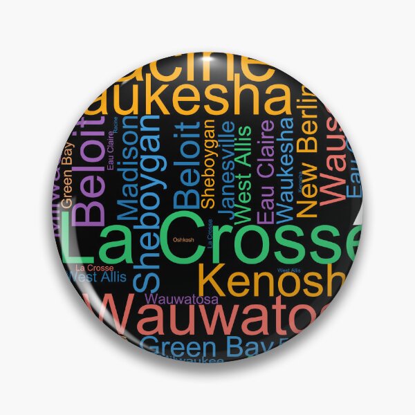 Item preview, Wisconsin Word Art With Cities designed and sold by TheIconSmith.