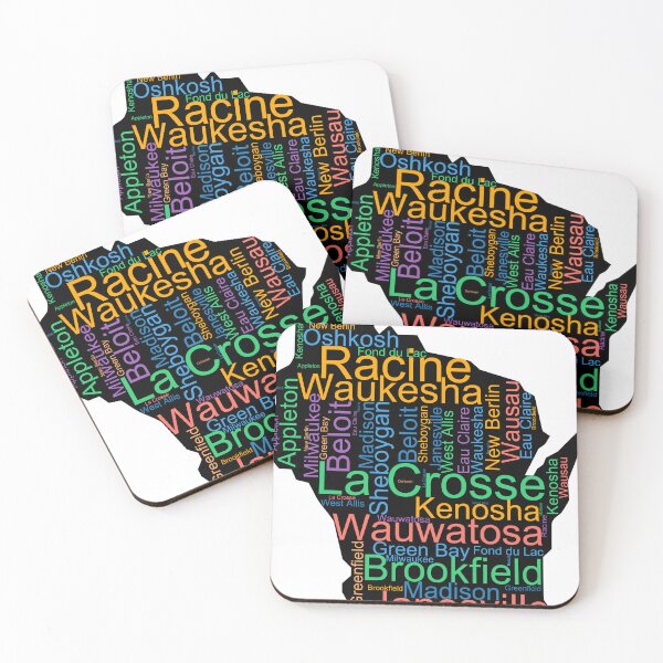 Item preview, Wisconsin Word Art With Cities designed and sold by TheIconSmith.