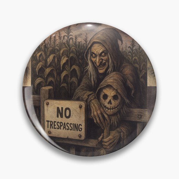Item preview, No Trespassing Witch of the Corn — Rural Gothic Folk-Horror Portrait designed and sold by Karo-Vibe87.