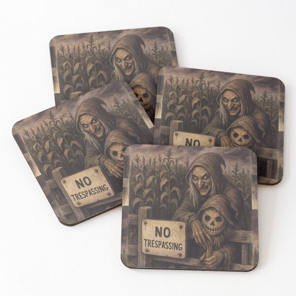 Item preview, No Trespassing Witch of the Corn — Rural Gothic Folk-Horror Portrait designed and sold by Karo-Vibe87.