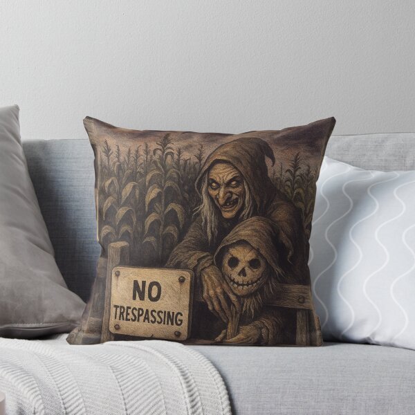 Item preview, No Trespassing Witch of the Corn — Rural Gothic Folk-Horror Portrait designed and sold by Karo-Vibe87.