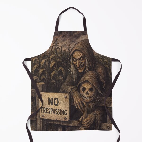 Item preview, No Trespassing Witch of the Corn — Rural Gothic Folk-Horror Portrait designed and sold by Karo-Vibe87.