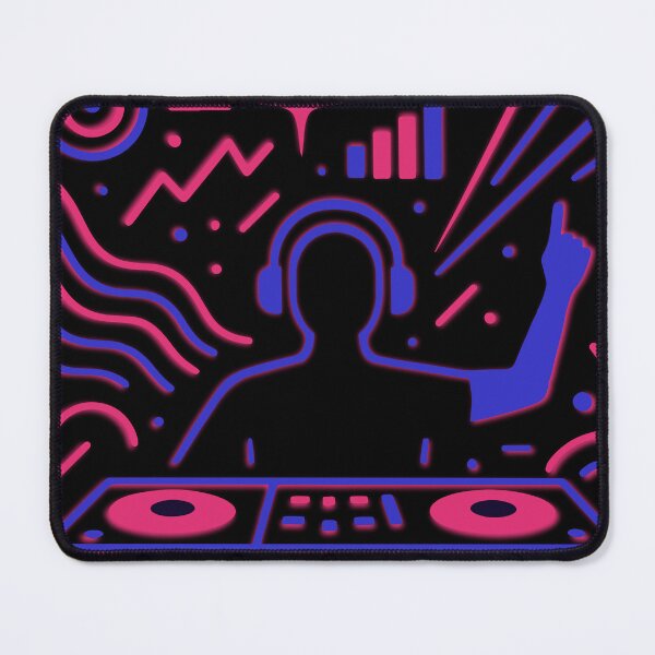 Item preview, Techno DJ Neon Line Art designed and sold by DKunic.
