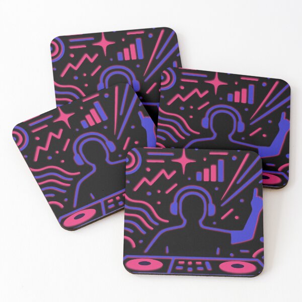 Item preview, Techno DJ Neon Line Art designed and sold by DKunic.