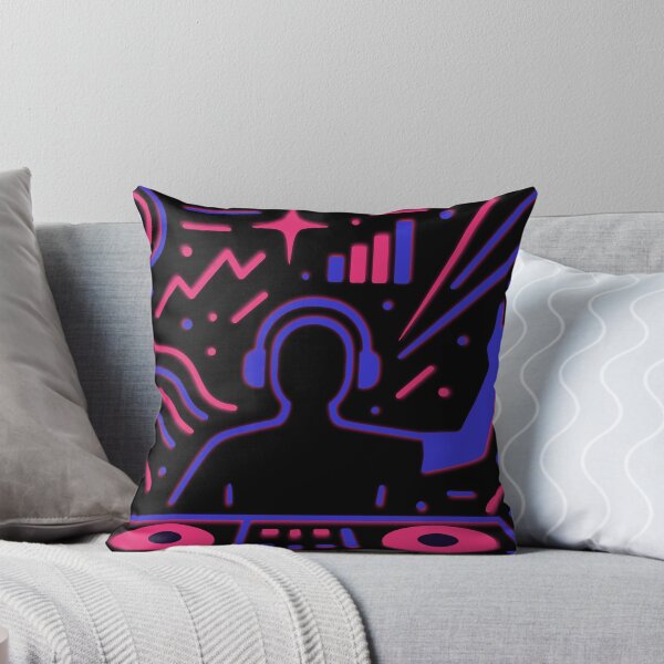 Item preview, Techno DJ Neon Line Art designed and sold by DKunic.