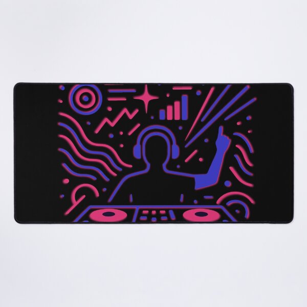 Item preview, Techno DJ Neon Line Art designed and sold by DKunic.