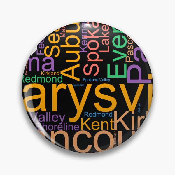 Item preview, Washington Word Art With Cities designed and sold by TheIconSmith.