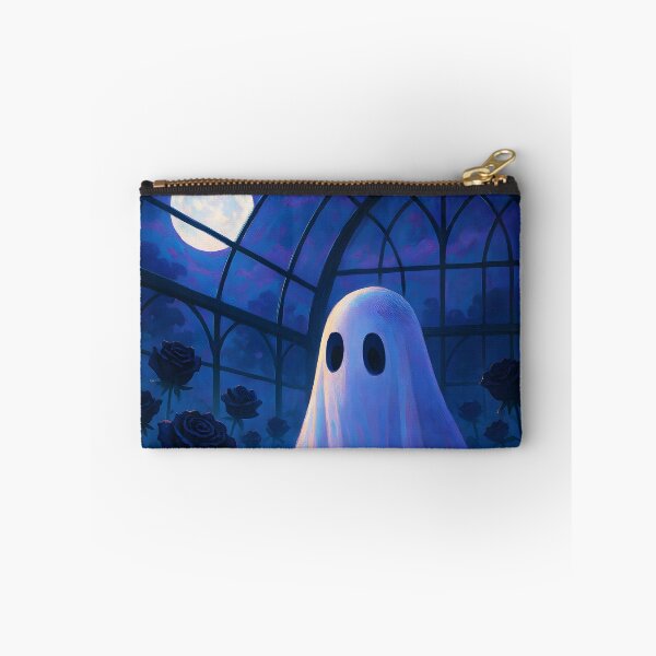 Item preview, Full Moon Greenhouse Ghost – Among Black Roses in Bloom designed and sold by EmeraldeaArt.