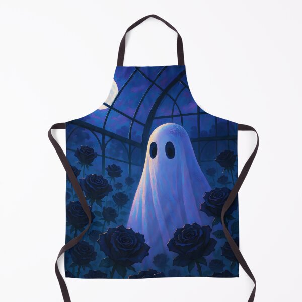 Item preview, Full Moon Greenhouse Ghost – Among Black Roses in Bloom designed and sold by EmeraldeaArt.