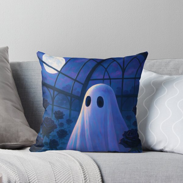 Item preview, Full Moon Greenhouse Ghost – Among Black Roses in Bloom designed and sold by EmeraldeaArt.