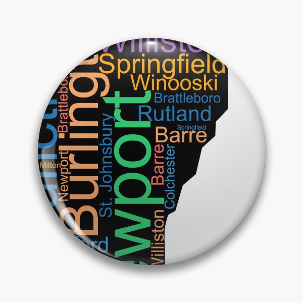 Item preview, Vermont Word Art With Cities designed and sold by TheIconSmith.