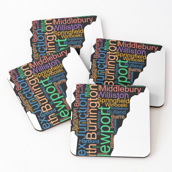Item preview, Vermont Word Art With Cities designed and sold by TheIconSmith.