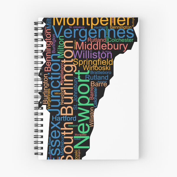 Item preview, Vermont Word Art With Cities designed and sold by TheIconSmith.