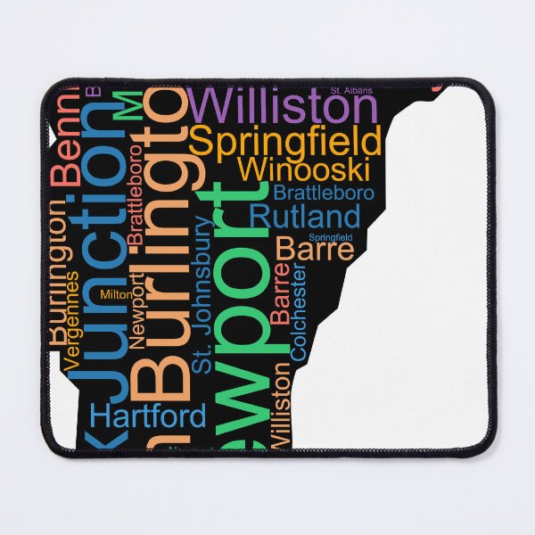 Item preview, Vermont Word Art With Cities designed and sold by TheIconSmith.