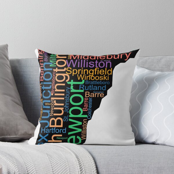 Item preview, Vermont Word Art With Cities designed and sold by TheIconSmith.