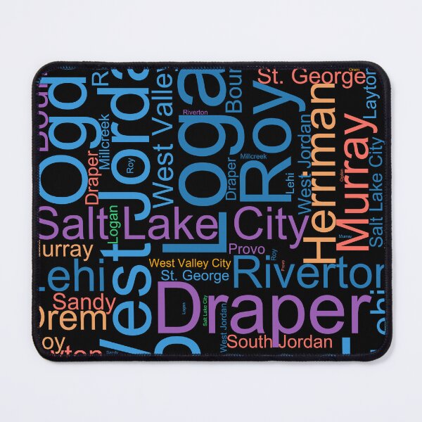 Item preview, Utah Word Art With Cities designed and sold by TheIconSmith.