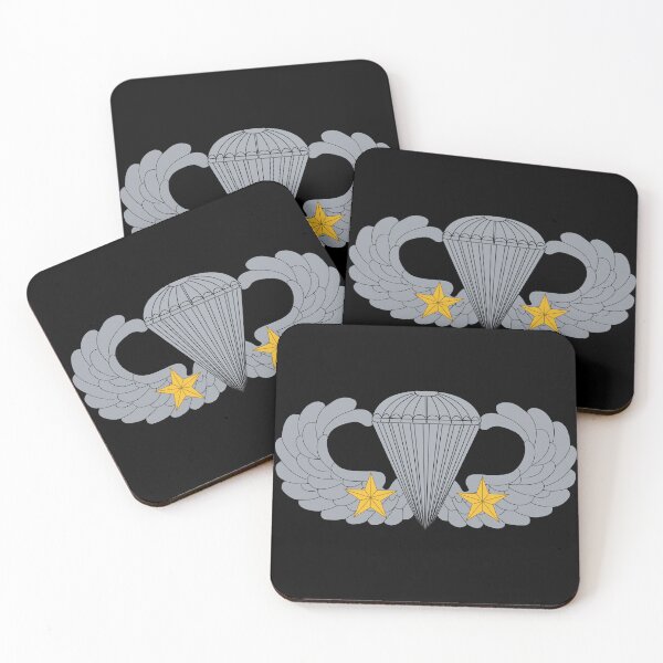 Item preview, Badge - Army - Parachutist - Basic - 2 Combat Star X 300 designed and sold by Military Insignia Products.
