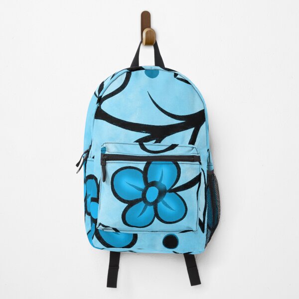 Item preview, Blue flower floral wallpaper illustration design designed and sold by SpinklyCreations.