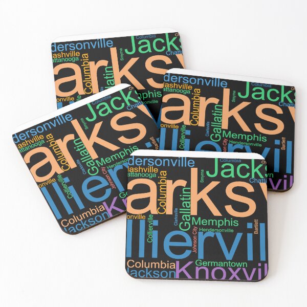 Item preview, Tennessee Word Art With Cities designed and sold by TheIconSmith.