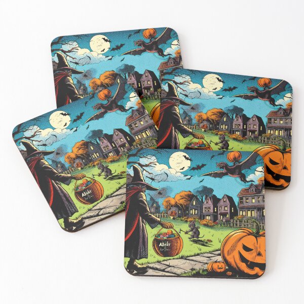 Item preview, Halloween Scene Comic Illustration  designed and sold by LisaTumi.art.