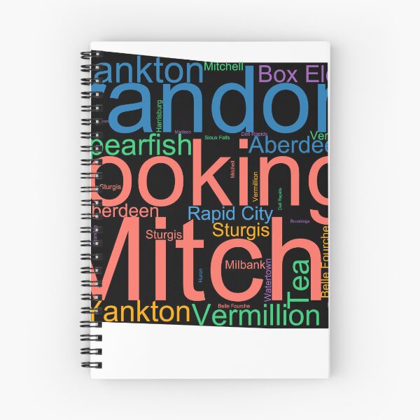 Item preview, South Dakota Word Art With Cities designed and sold by TheIconSmith.